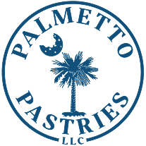 Logo of Palmetto Pastries featuring a palmetto tree and crescent moon.